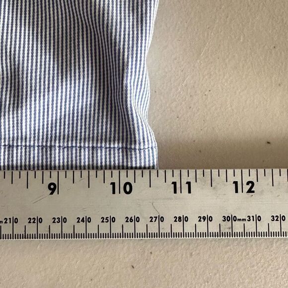 Talbots Stripe Seersucker Chino Shorts Womens 4 Blue Coastal Preppy - Picture 9 of 10
